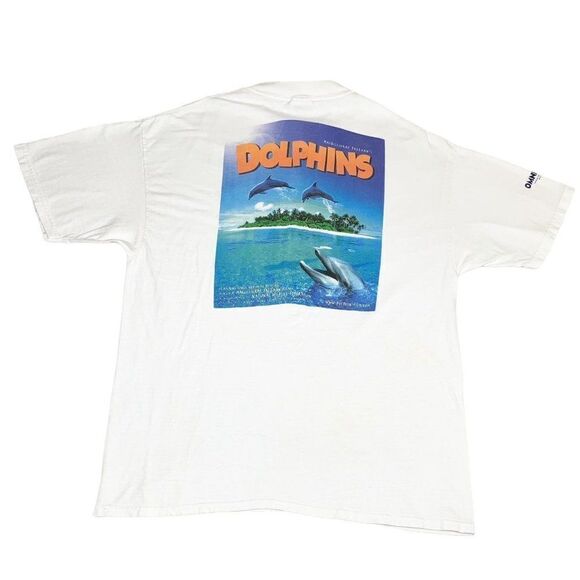 Vintage 2000 Dolphin T-Shirt White XL MacGillivray Failman Ocean Movie Promo - Picture 1 of 10